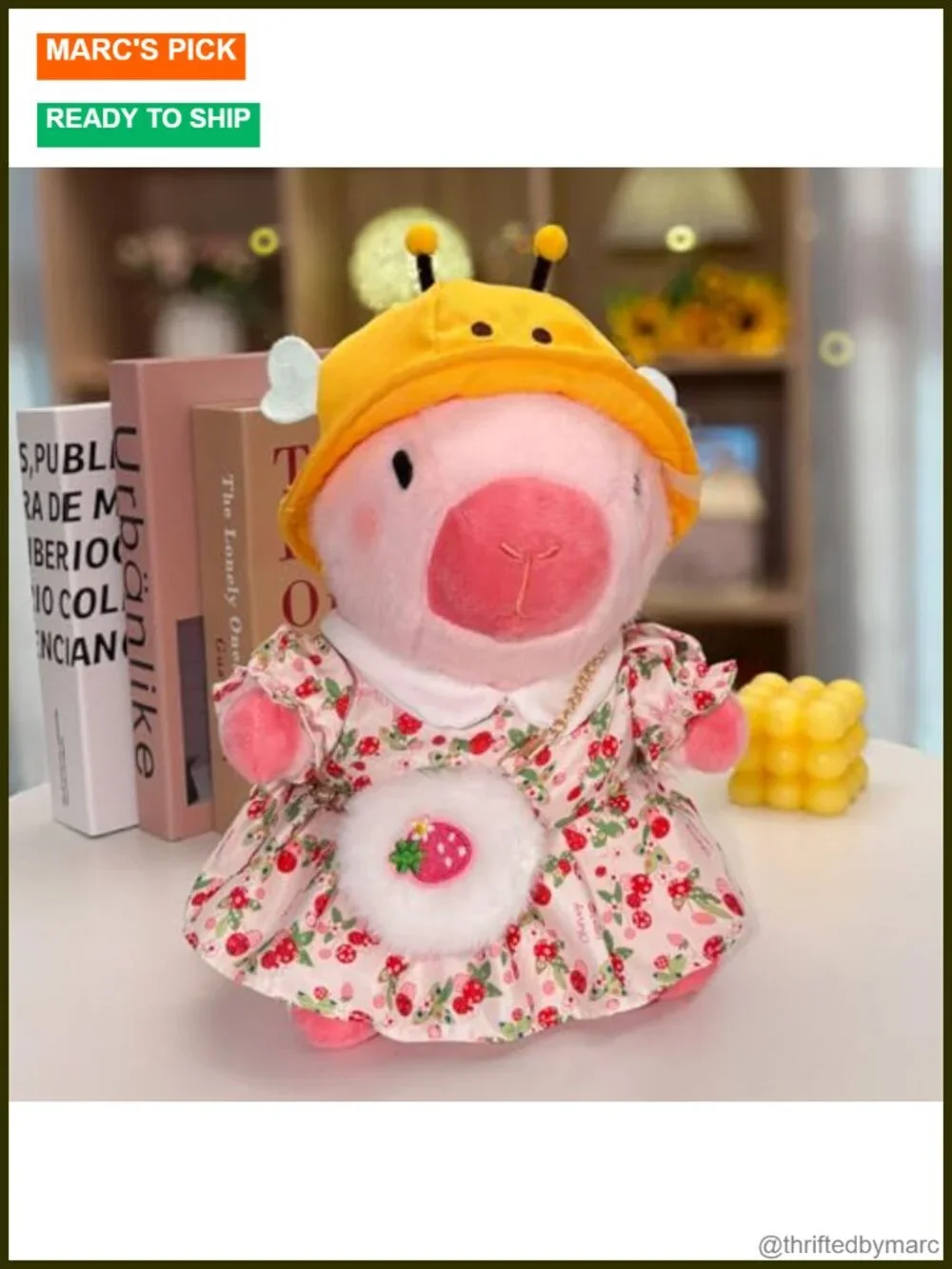 Capybara Plush Dress Up Toy Set with 10 Accessories, Stuffed Animal for Kids